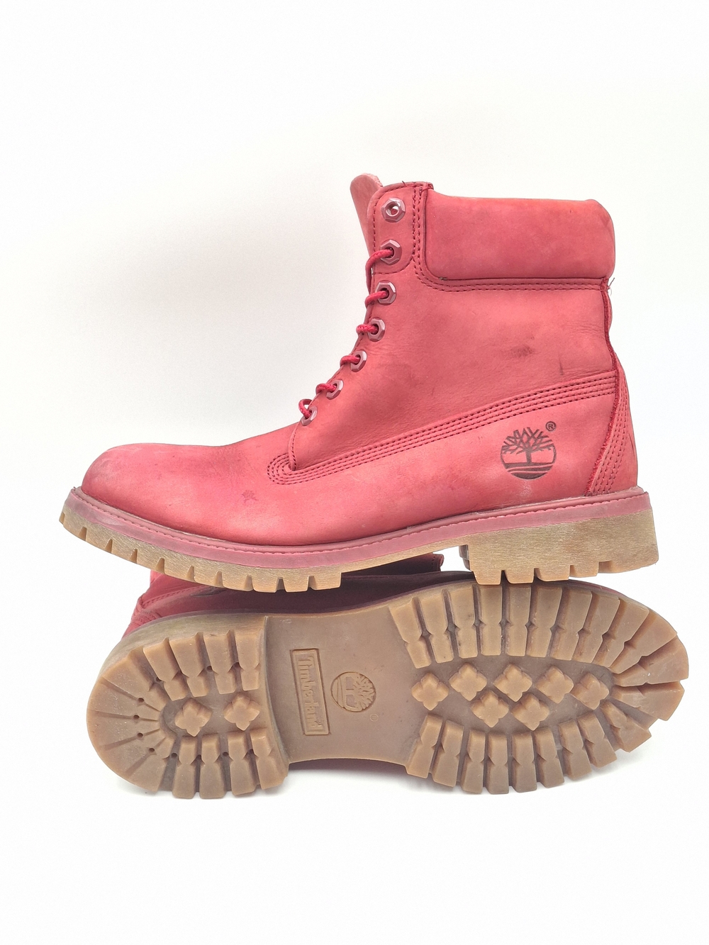 Timberland Premium Waterproof Boot Medium Red Nubuck